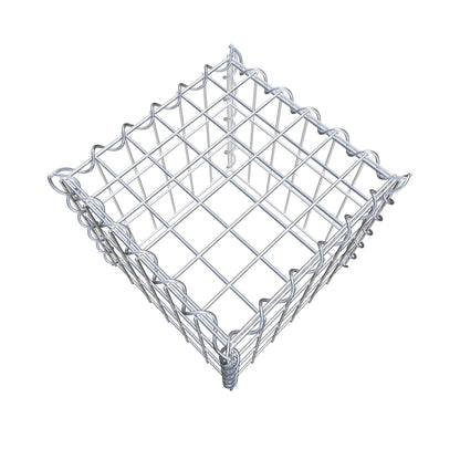 Opvokset gabion type 3 30 cm x 30 cm x 30 cm (L x H x D), maskestørrelse 5 cm x 10 cm, spiral