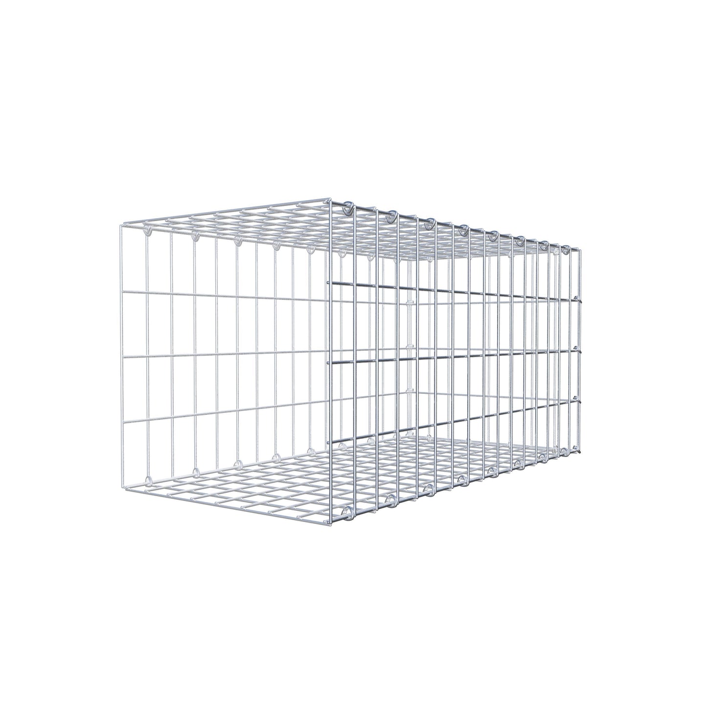 Anbaugabione Typ 2 80 cm x 40 cm x 40 cm, Maschenweite 5 cm x 10 cm, C-Ring