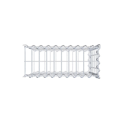 Gabion rapporté type 2 50 cm x 50 cm x 20 cm (L x H x P), mailles 5 cm x 10 cm, spirale