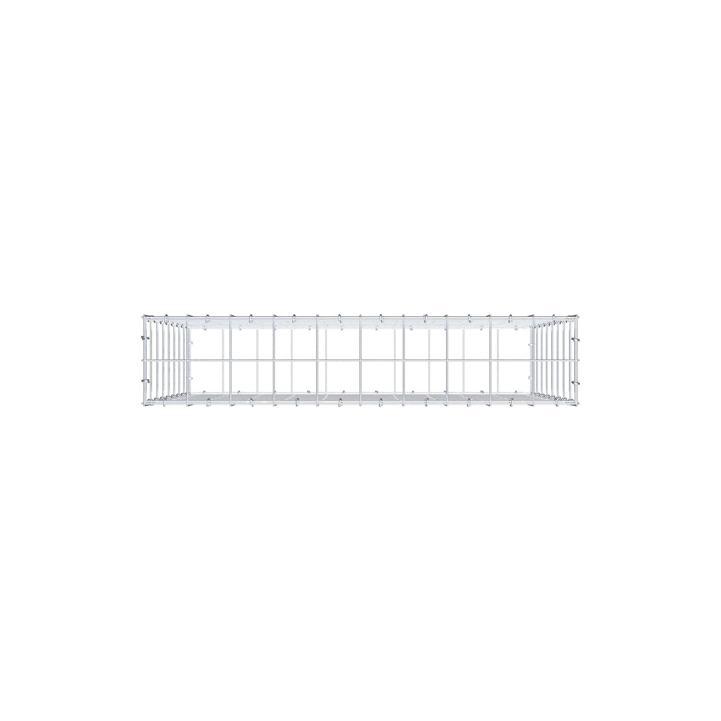 Gabione 100 cm x 80 cm x 20 cm (L x H x T), Maschenweite 10 cm x 10 cm, C-Ring