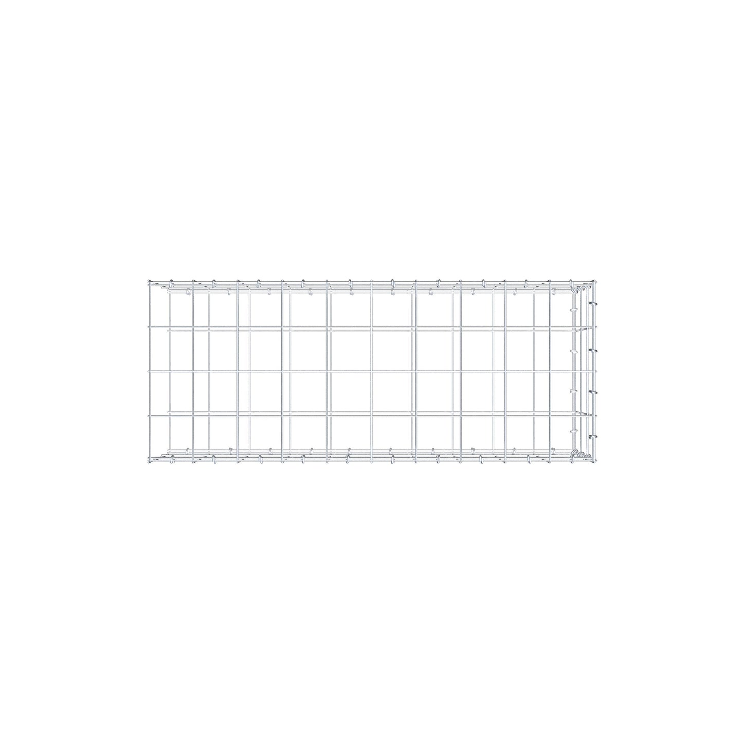 Gabião Tipo 2 100 cm x 30 cm x 40 cm (C x A x P), malhagem 10 cm x 10 cm, anel C