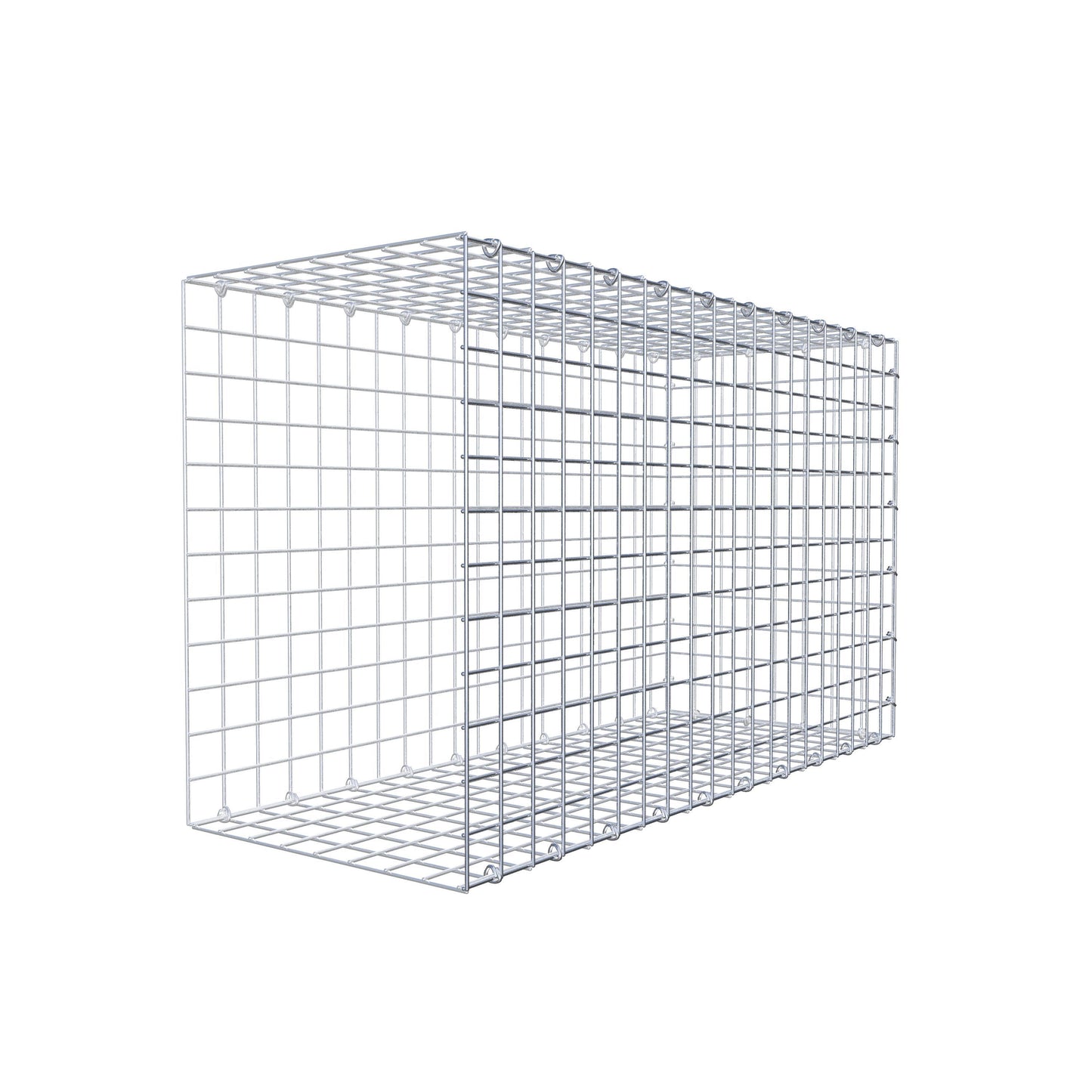 Mounted gabion type 2 100 cm x 60 cm x 40 cm (L x H x D), mesh size 5 cm x 5 cm, C-ring