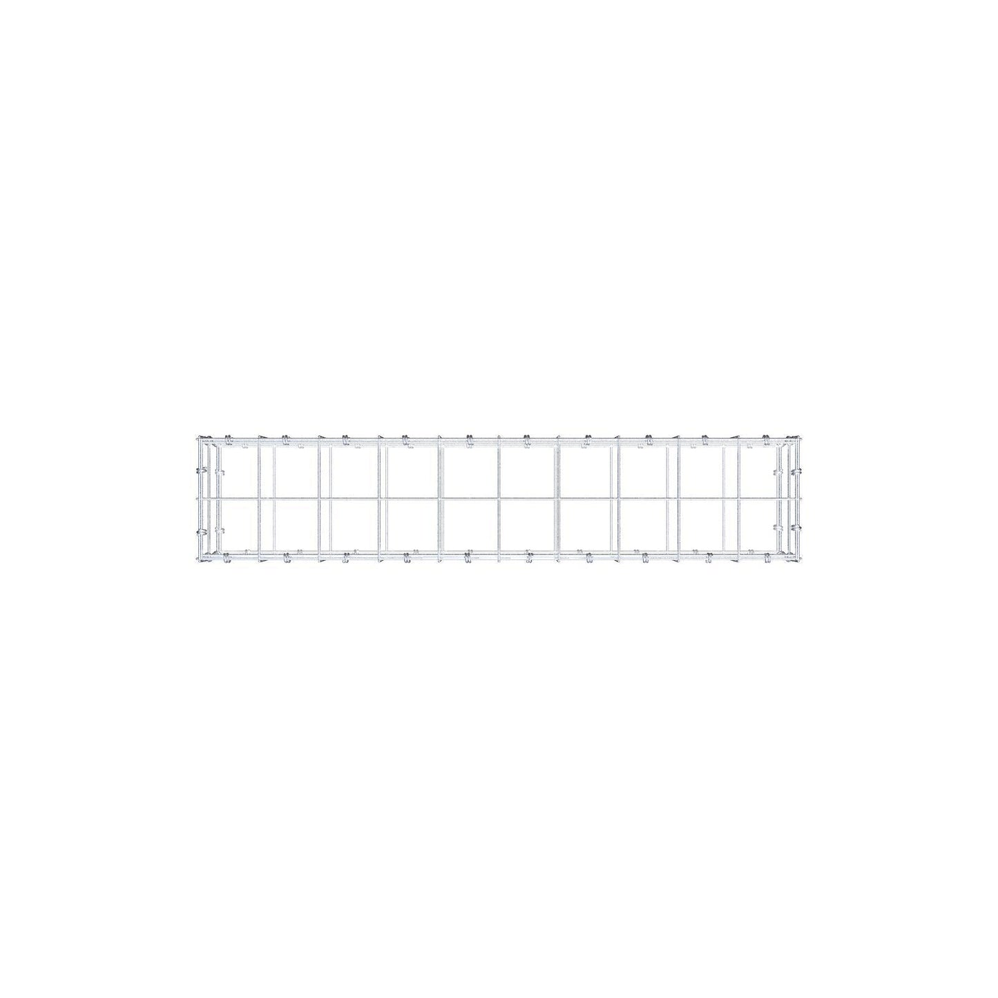 Gabion 100 cm x 20 cm x 20 cm (L x H x D), maskestørrelse 10 x 10 cm, spiralring