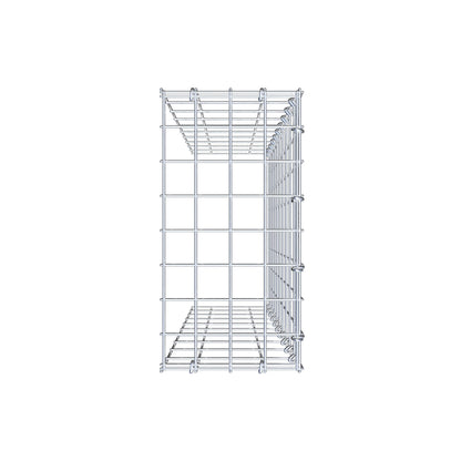 Monteret gabion type 4 100 cm x 20 cm x 40 cm (L x H x D), maskestørrelse 5 cm x 10 cm, C-ring