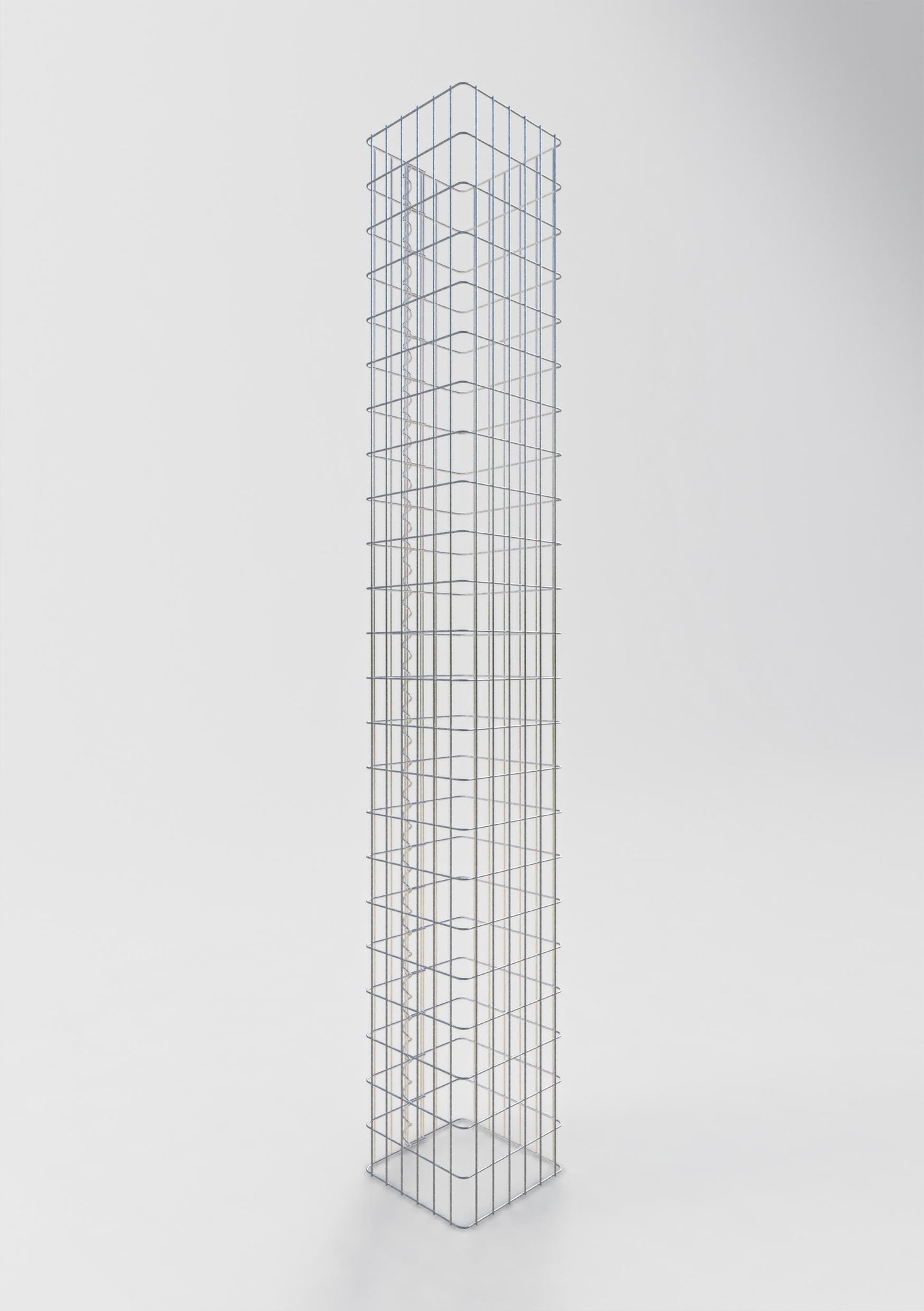 Schanskorfzuil hoekig 32 cm x 32 cm, 230 cm hoog, MW 5 cm x 10 cm