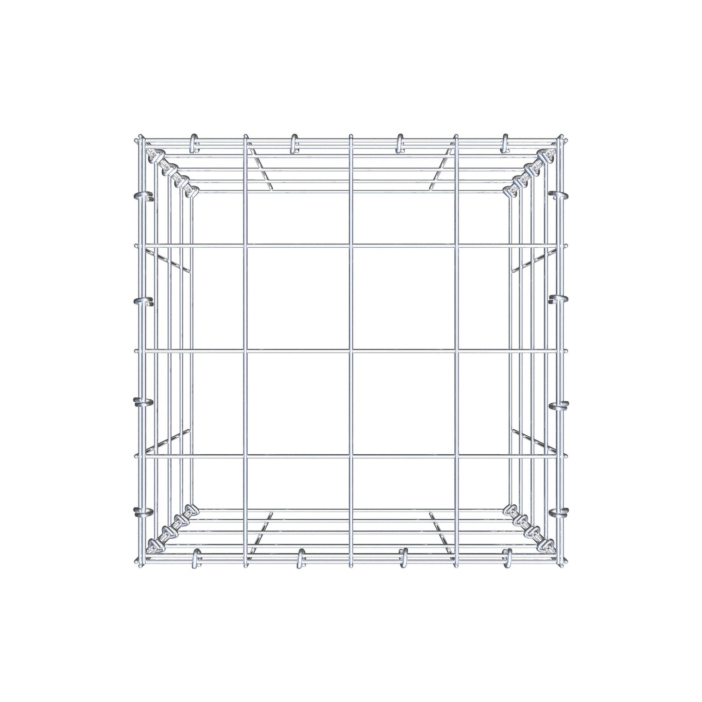 Anbaugabione Typ 3 40 cm x 40 cm x 40 cm (L x H x T), Maschenweite 10 cm x 10 cm, C-Ring