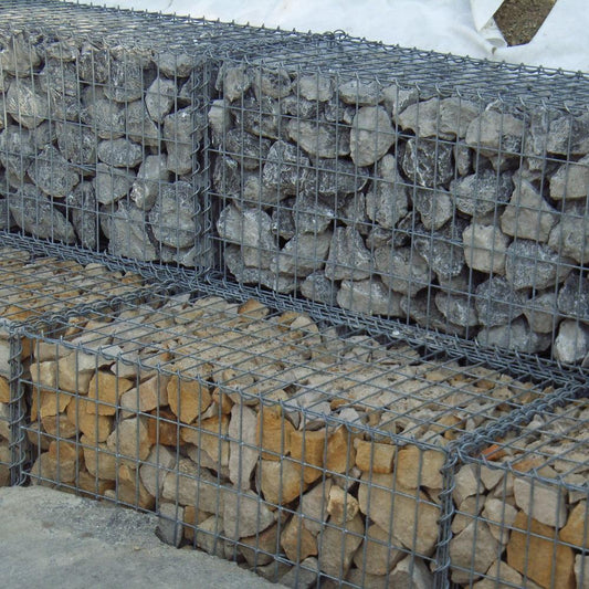 Gabion 100 cm x 50 cm x 50 cm (L x H x D), maskestørrelse 5 cm x 10 cm, spiral