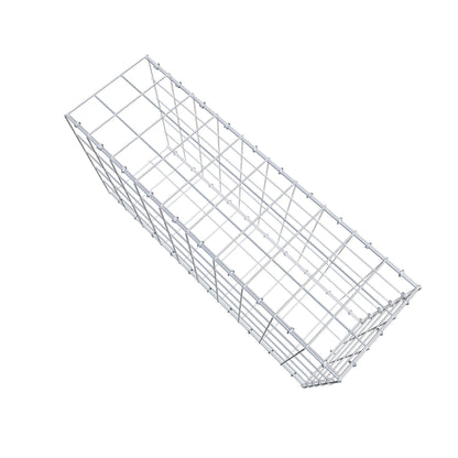 Monteret gabion type 2 100 cm x 50 cm x 30 cm (L x H x D), maskestørrelse 10 cm x 10 cm, C-ring