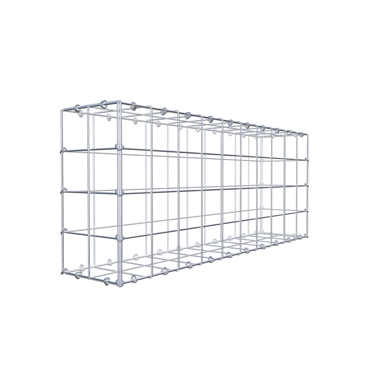 Gabião 100 cm x 40 cm x 20 cm (C x A x P), malhagem 10 cm x 10 cm, anel C