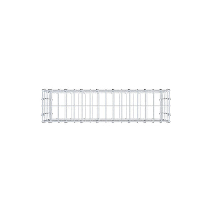 Gabion 80 cm x 40 cm x 20 cm (L x H x D), maskestørrelse 5 x 10 cm, spiralring