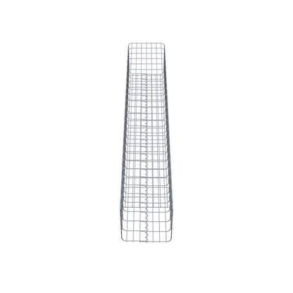 Coluna de gabião quadrada 37 cm x 37 cm, 230 cm de altura, PM 5 cm x 10 cm