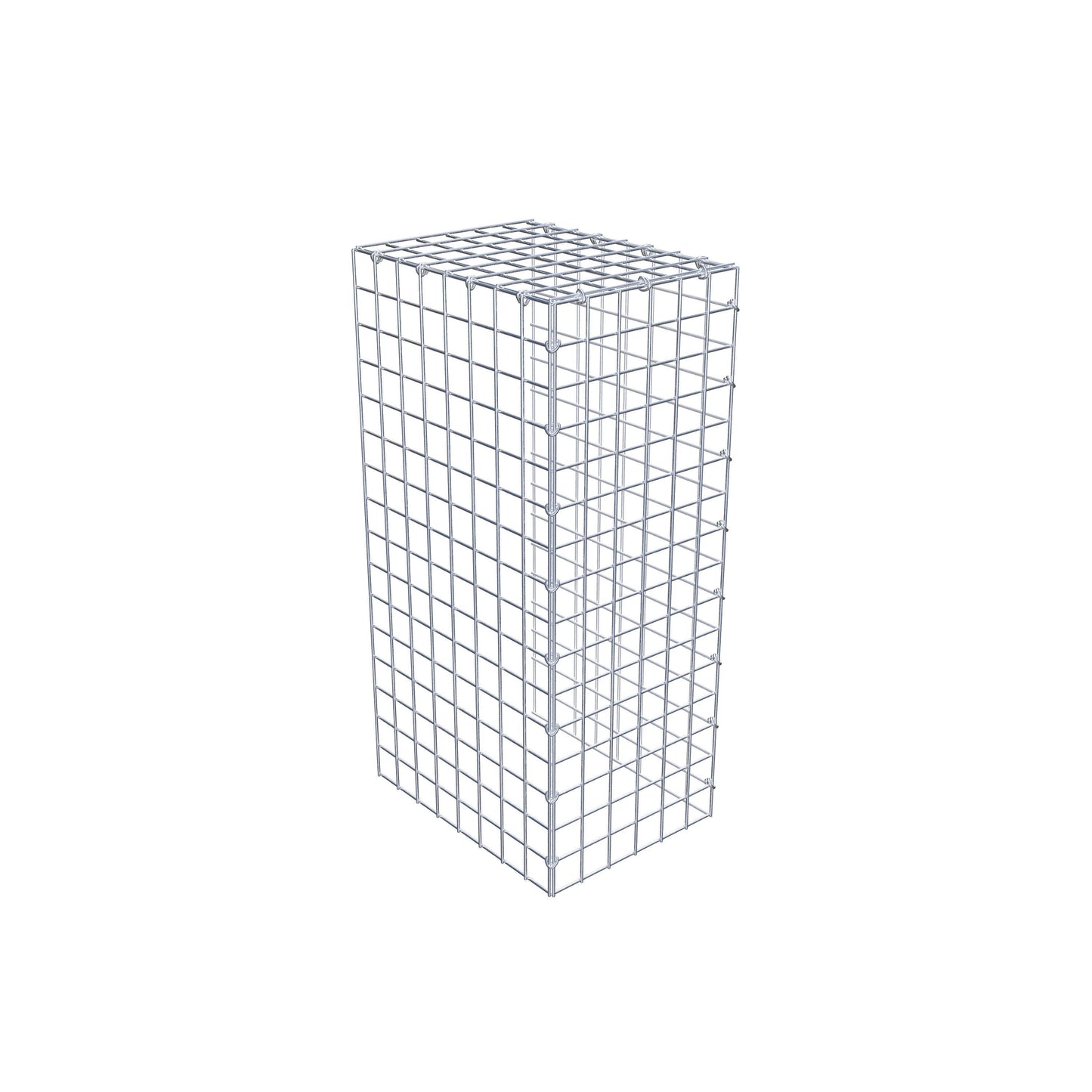 Monteret gabion type 4 80 cm x 40 cm x 30 cm (L x H x D), maskestørrelse 5 cm x 5 cm, C-ring
