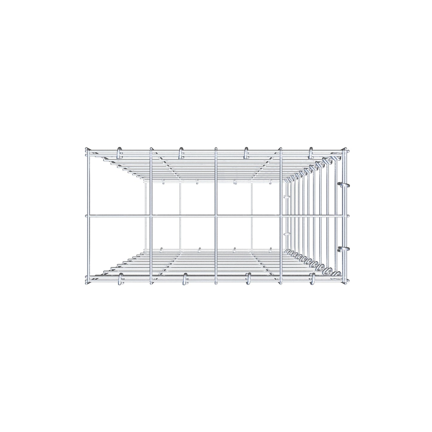 Fourche rapportée type 2 100 cm x 40 cm x 20 cm (L x H x P), mailles 10 cm x 10 cm, anneau C