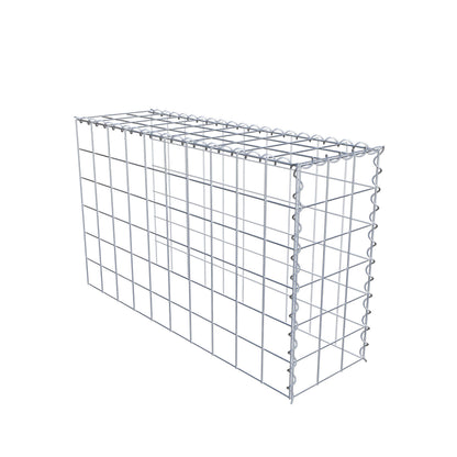 Gabion rapporté type 4 100 cm x 60 cm x 30 cm (L x H x P), mailles 10 cm x 10 cm, spirale