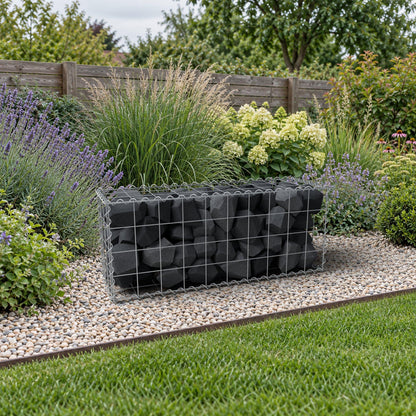 Gabion 100 cm x 40 cm x 30 cm (L x H x P), mailles 10 cm x 10 cm, spirale