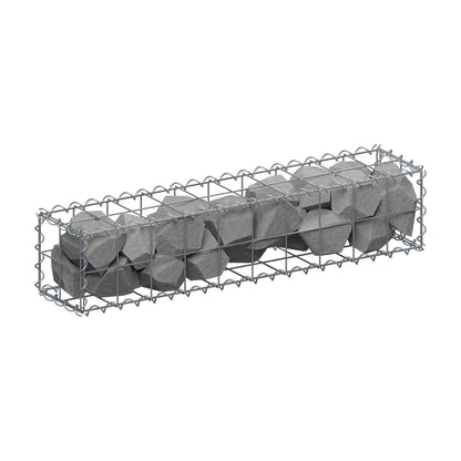 Gabione 100 cm x 20 cm x 20 cm (L x H x T), Maschenweite 10 cm x 10 cm, Spirale