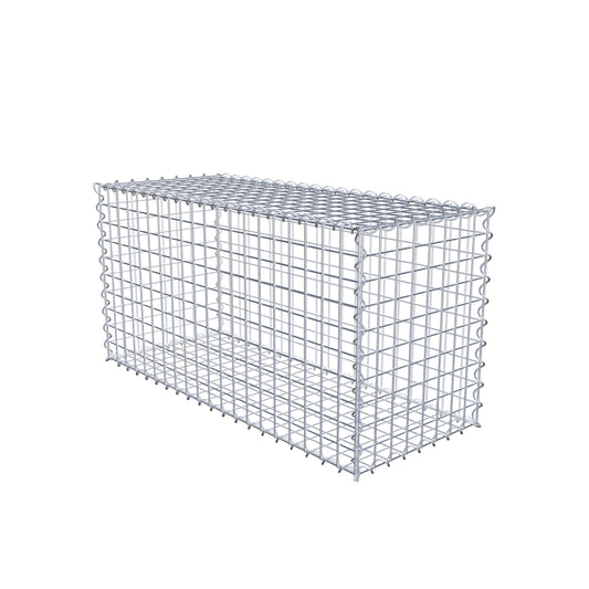 Schanskorf 100 cm x 50 cm x 40 cm (L x H x D), maaswijdte 5 cm x 5 cm, spiraalvormig