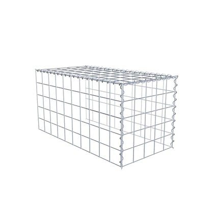 Gabion rapporté type 4 100 cm x 50 cm x 50 cm (L x H x P), mailles 10 cm x 10 cm, spirale