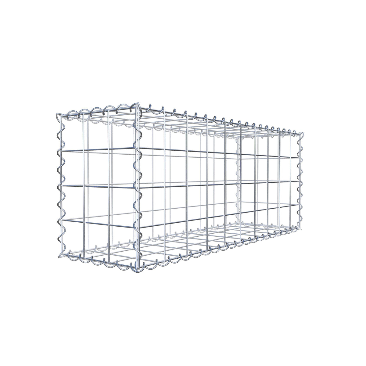 Gabion 100 cm x 40 cm x 30 cm (L x H x P), mailles 10 cm x 10 cm, spirale