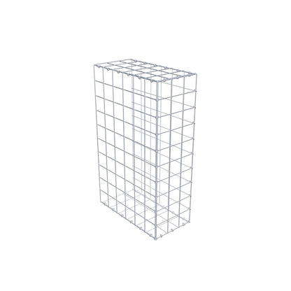 Monteret gabion type 2 100 cm x 60 cm x 30 cm (L x H x D), maskestørrelse 10 cm x 10 cm, C-ring