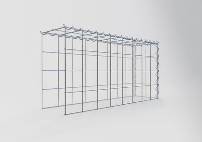 Mounted gabion type 4 80 cm x 40 cm x 20 cm (L x H x D), mesh size 10 cm x 10 cm, spiral