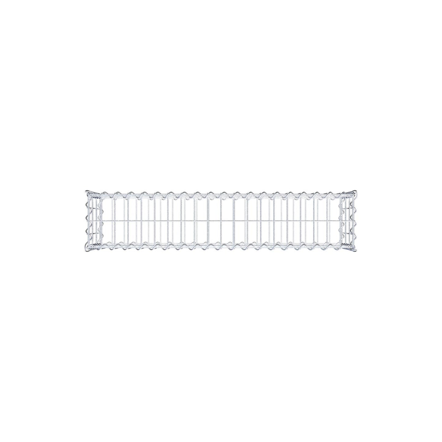 Juego de 2 gaviones de 100 cm x 30 cm x 20 cm (largo x alto x fondo), malla de 5 x 10 cm, en espiral