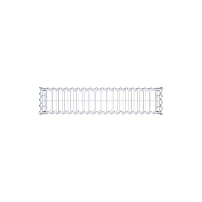 Juego de 2 gaviones de 100 cm x 30 cm x 20 cm (largo x alto x fondo), malla de 5 x 10 cm, en espiral