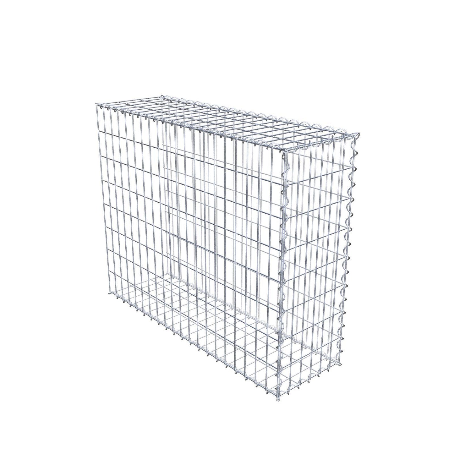 Gabion rapporté type 2 100 cm x 80 cm x 30 cm (L x H x P), mailles 5 cm x 10 cm, spirale