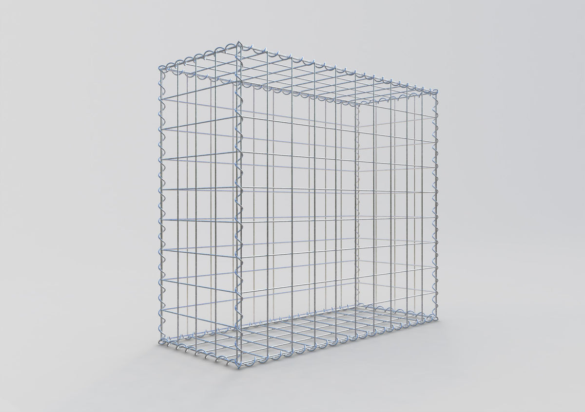 Gavión 100 cm x 90 cm x 40 cm (largo x alto x fondo), malla 10 cm x 10 cm, en espiral