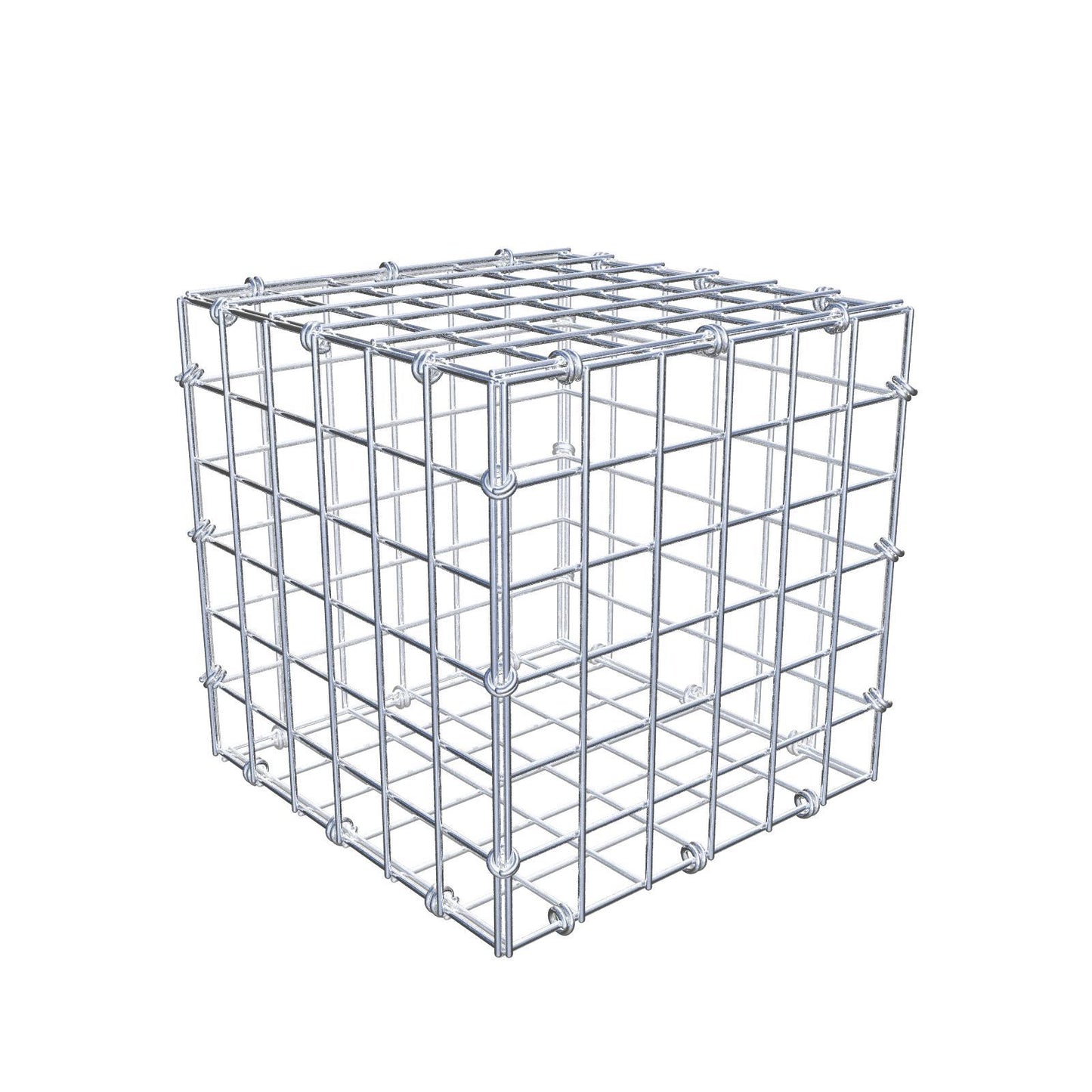 Gabione 30 cm x 30 cm x 30 cm (L x H x T), Maschenweite 5 x 5 cm, Spiralring