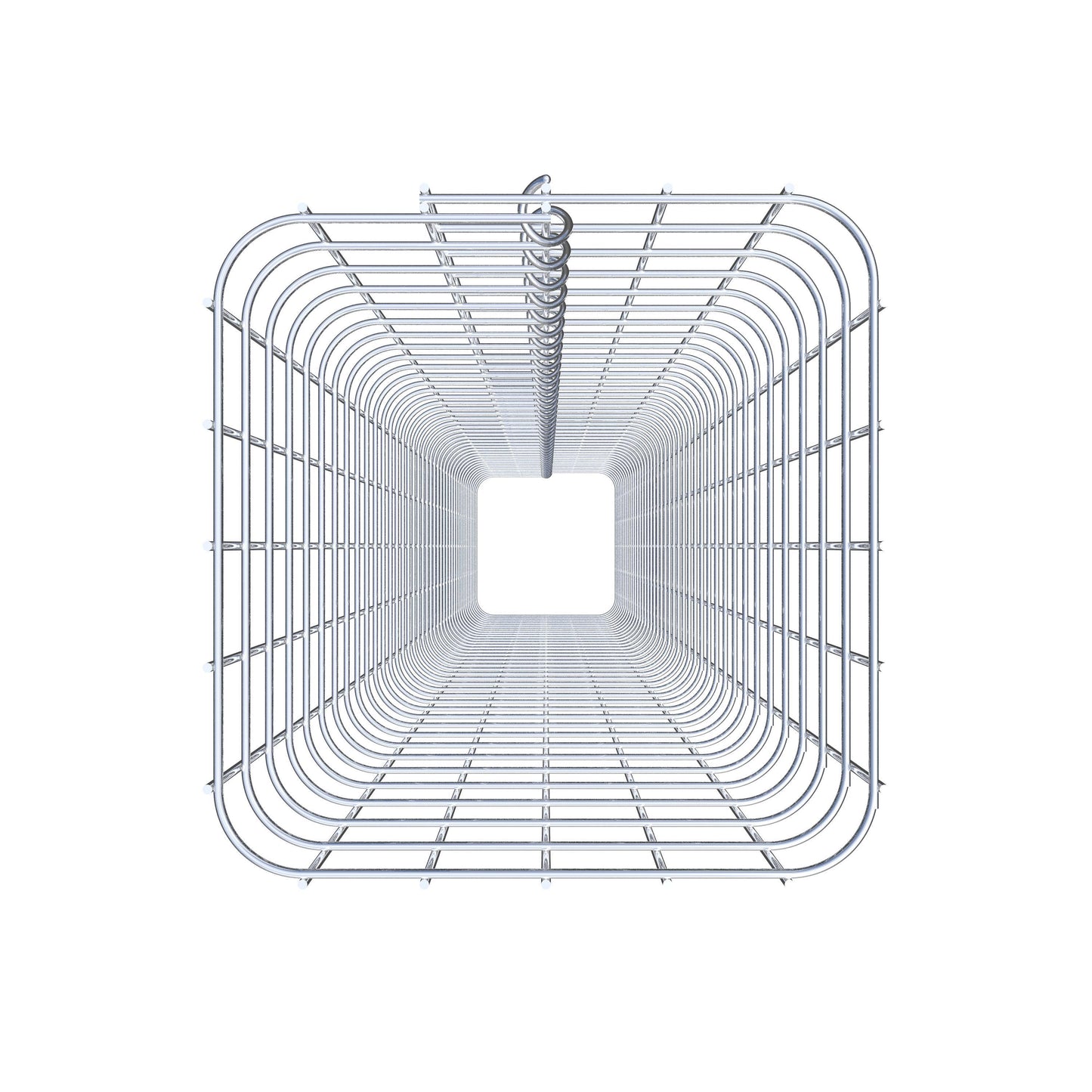 Coluna de gabião quadrada galvanizada a quente, 27 cm x 27 cm, 200 cm de altura, malha 5 cm x 5 cm
