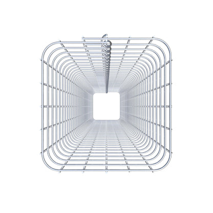Coluna de gabião quadrada galvanizada a quente, 27 cm x 27 cm, 200 cm de altura, malha 5 cm x 5 cm