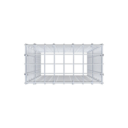 Monteret gabion type 3 80 cm x 40 cm x 20 cm (L x H x D), maskestørrelse 5 cm x 5 cm, C-ring