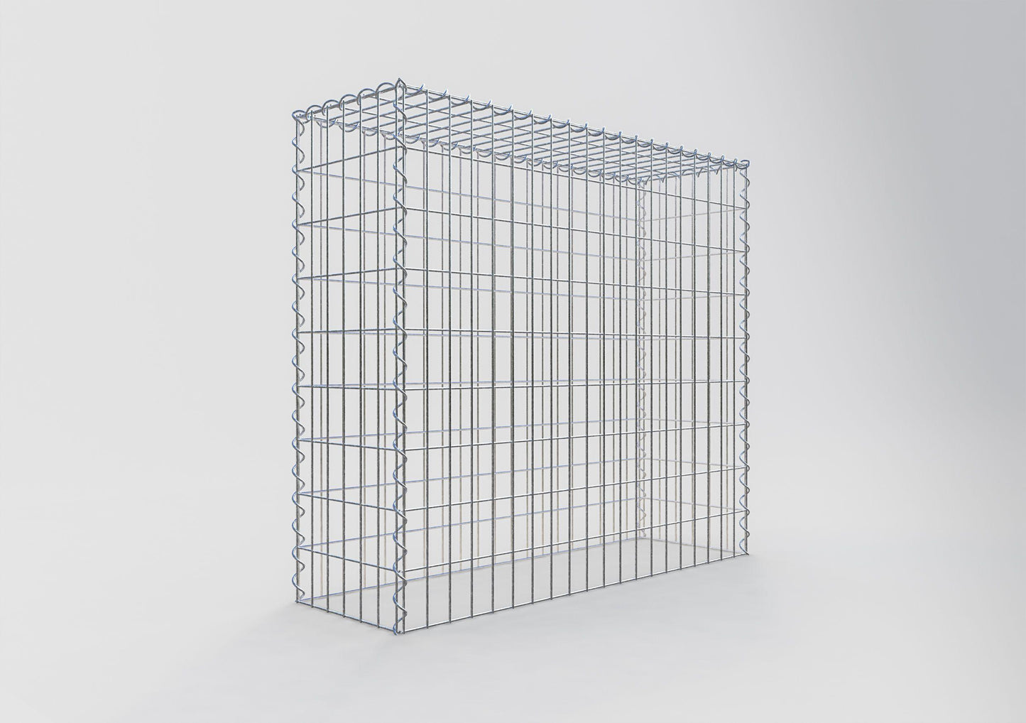 Gavión cultivado tipo 3 100 cm x 90 cm x 30 cm (largo x alto x profundidad), tamaño de malla 5 cm x 10 cm, espiral