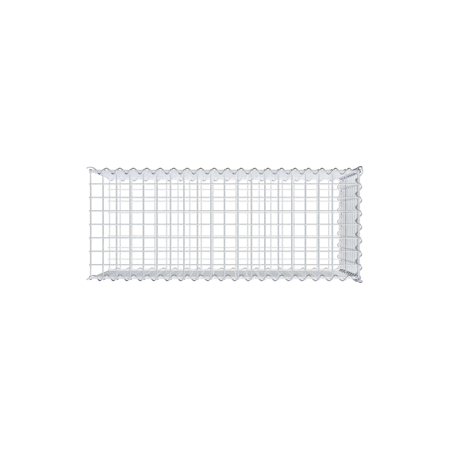 Gabion rapporté type 2 100 cm x 50 cm x 40 cm (L x H x P), mailles 5 cm x 5 cm, spirale