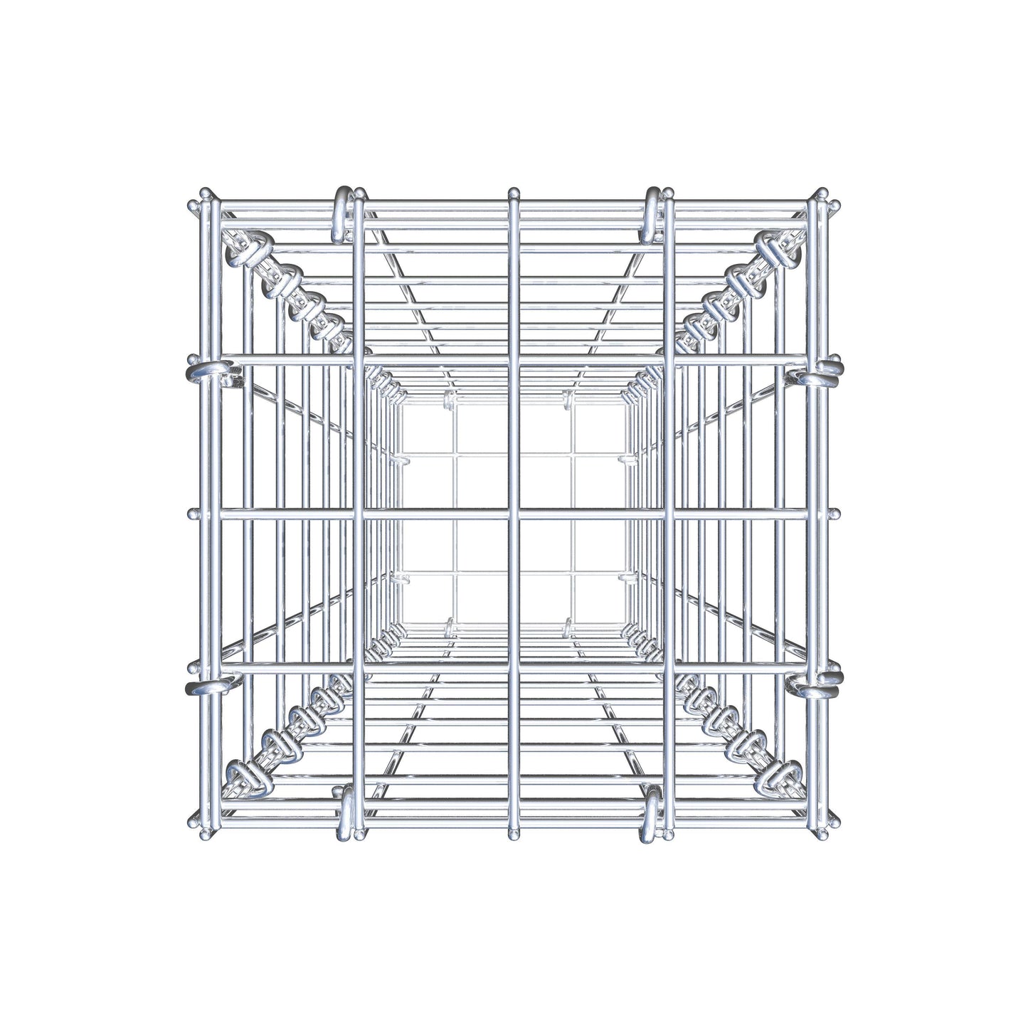 Gabbione 100 cm x 20 cm x 20 cm (L x H x P), maglia 5 cm x 10 cm, anello a C