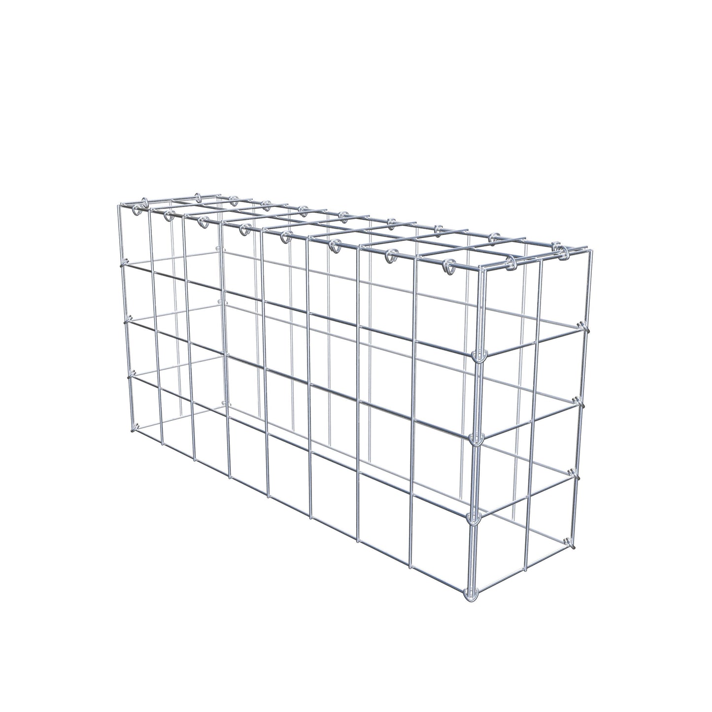 Fourche rapportée type 3 80 cm x 40 cm x 20 cm (L x H x P), mailles 10 cm x 10 cm, anneau C