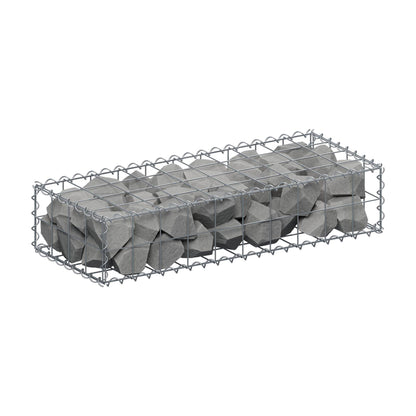 Gabion 100 cm x 20 cm x 40 cm (L x H x D), maskestørrelse 10 cm x 10 cm, spiral