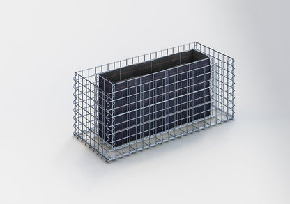 Högbädd, fyrkantig 100 cm x 40 cm x 40 cm (L x H x D), maskstorlek 5 x 5 cm, väggtjocklek 10 cm