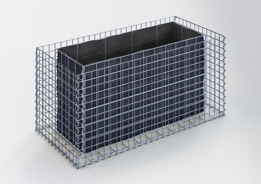 Højbed firkantet 130 cm x 60 cm x 60 cm (L x H x D), maskestørrelse 5 x 5 cm, vægtykkelse 10 cm
