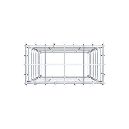 Fourche rapportée type 3 80 cm x 40 cm x 20 cm (L x H x P), mailles 10 cm x 10 cm, anneau C