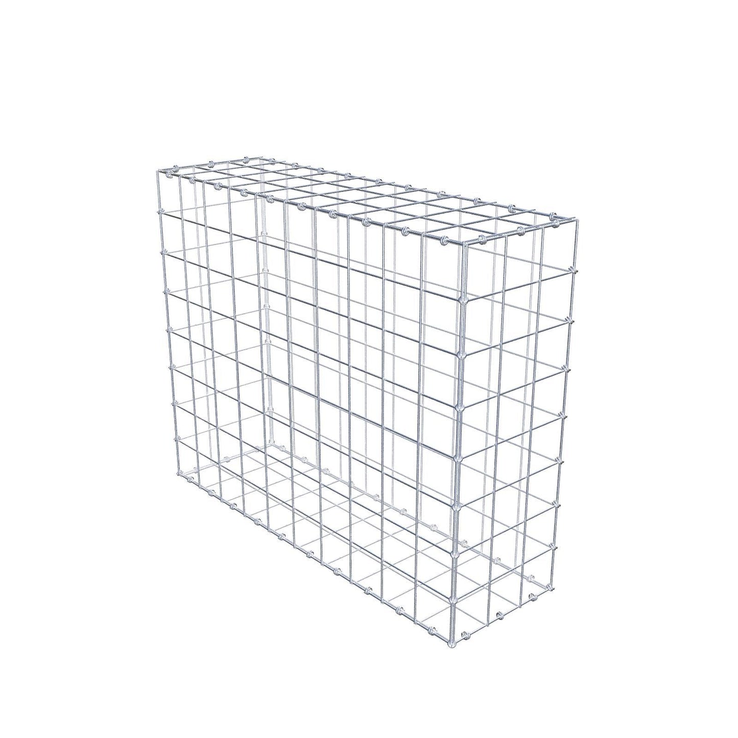 Gabion 100 cm x 80 cm x 30 cm (L x H x D), maskestørrelse 10 x 10 cm, spiralring