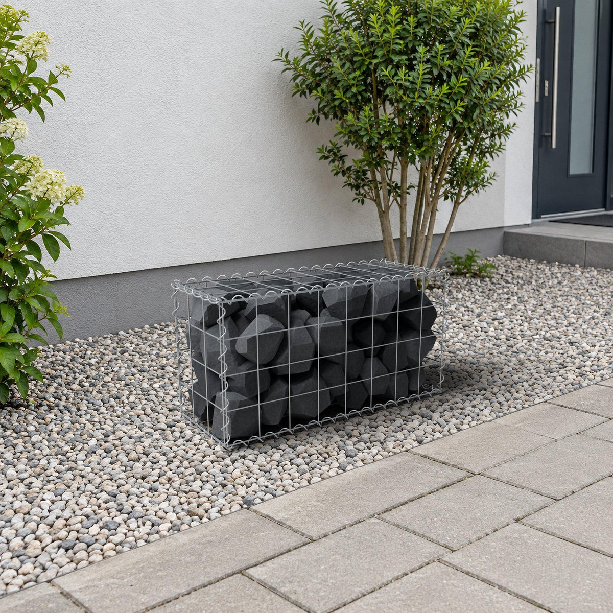 Gabbione 80 cm x 40 cm x 30 cm (L x H x P), maglia 10 cm x 10 cm, spirale