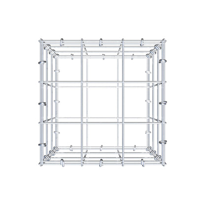 Gabion 30 cm x 30 cm x 30 cm (L x H x D), maskstorlek 10 cm x 10 cm, C-ring