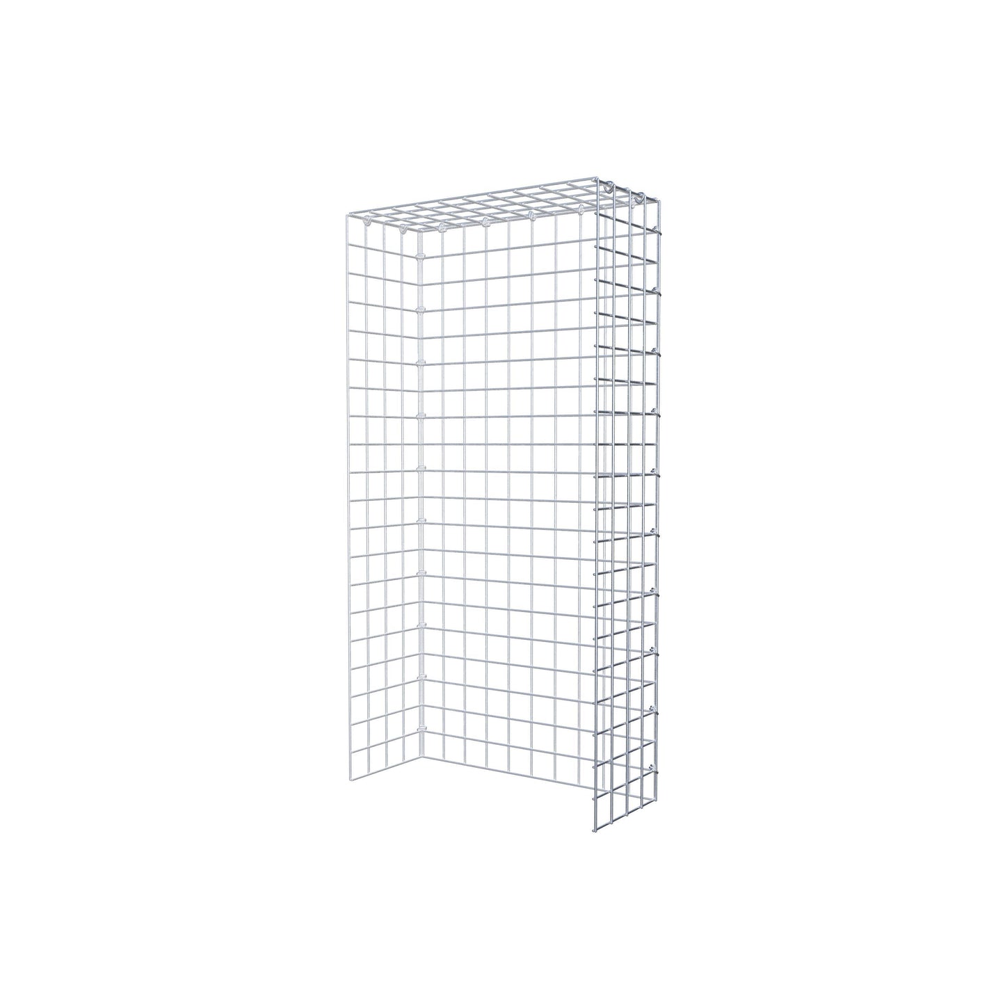 Gabbione aggiuntivo di tipo 4 100 cm x 20 cm x 50 cm (L x A x P), maglia 5 cm x 5 cm, anello a C