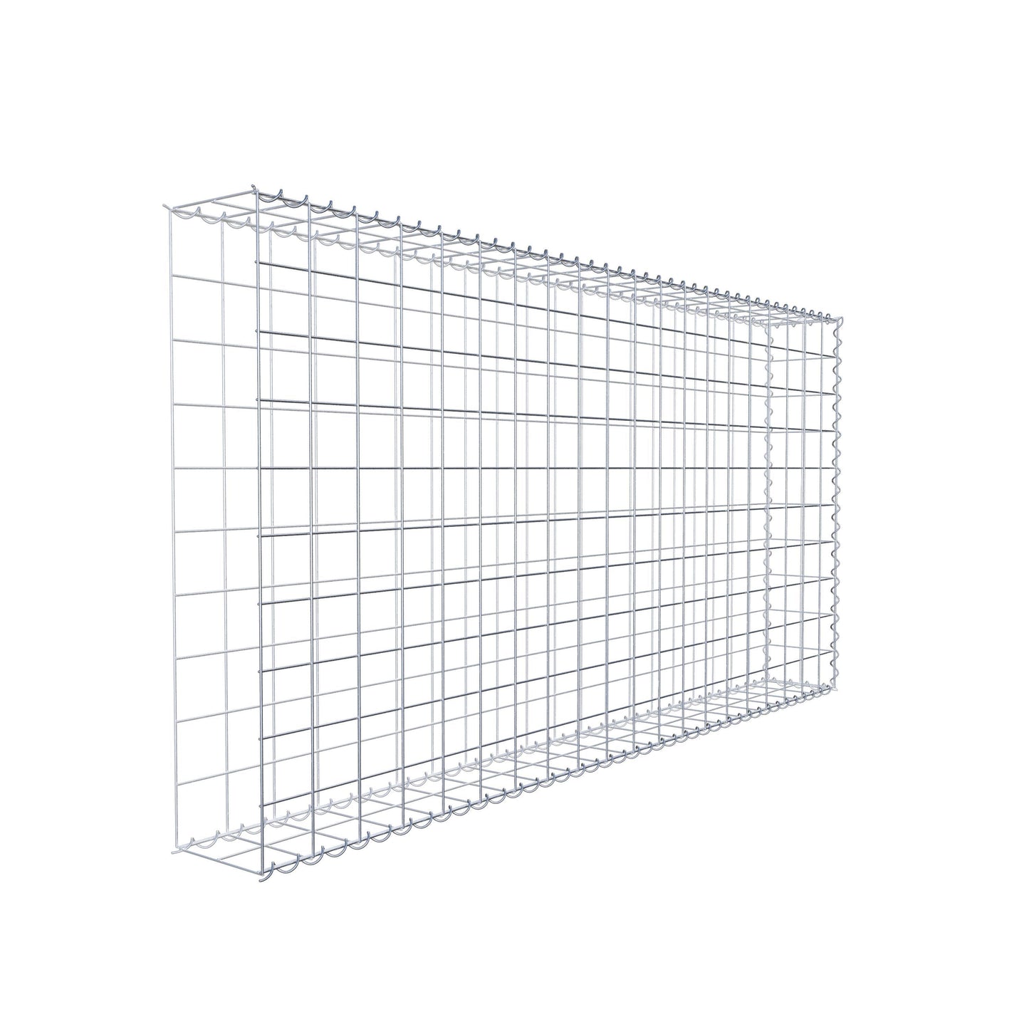 Gabion rapporté type 2 200 cm x 100 cm x 20 cm (L x H x P), mailles 10 cm x 10 cm, spirale
