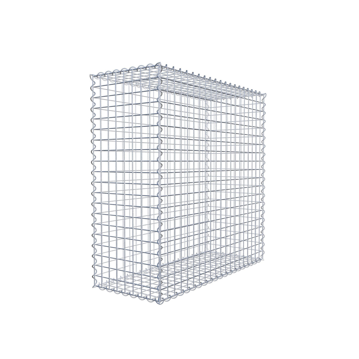 Gabion 100 cm x 100 cm x 40 cm (L x H x D), maskestørrelse 5 cm x 5 cm, spiral