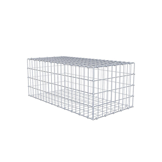 Gabbione 100 cm x 40 cm x 50 cm (L x H x P), maglia 5 x 10 cm, anello a spirale