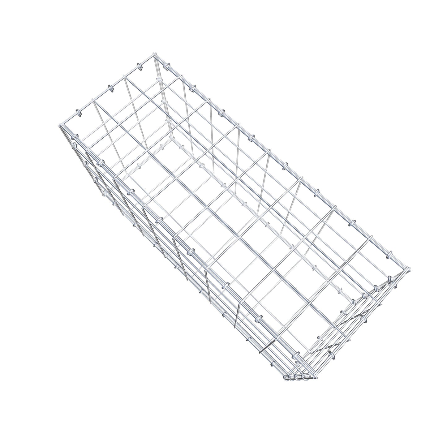 Gabione 80 cm x 40 cm x 30 cm (L x H x T), Maschenweite 10 cm x 10 cm, C-Ring