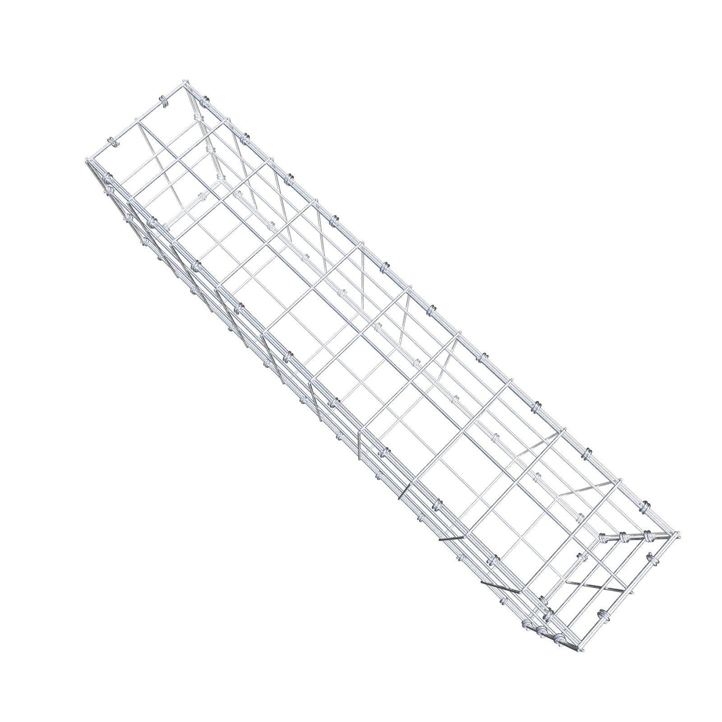 Gabione 100 cm x 30 cm x 20 cm (L x H x T), Maschenweite 10 x 10 cm, Spiralring